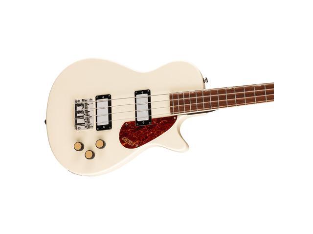 Gretsch Streamliner Jet Club Bass Single-Cut Bass Guitar, Laurel Fingerboard, Vintage White