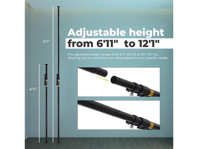 Flashpoint Deluxe Telepole Support System, Black, Pair