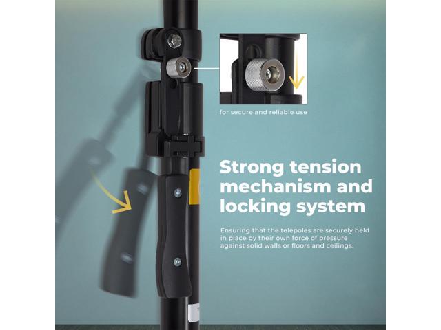 Flashpoint Deluxe Telepole Support System, Black, Pair