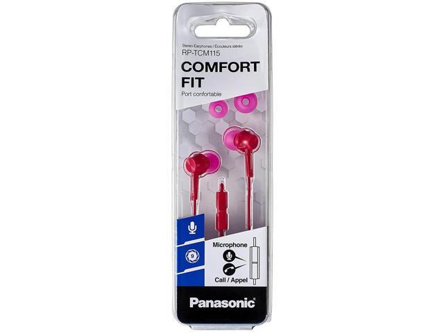 Panasonic RP-TCM115 Canal-Type In-Ear Headphones, Pink