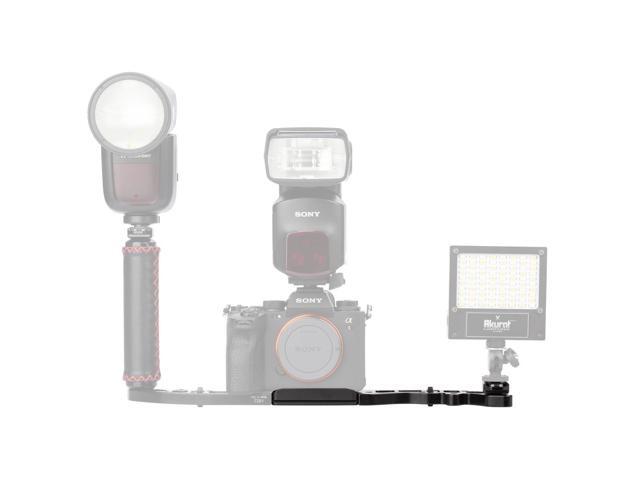 ProMediaGear HB4 Side Handle with SS2 Strap Port PBX3 Plate for Camera Flash