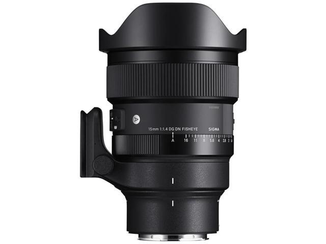 Sigma 15mm f/1.4 DG DN Diagonal Fisheye Art Lens for Sony E Mount, Black, Bundle with Lens Wrap, Lens Shade, Cleaning Kit, Lens Cap Tether and...