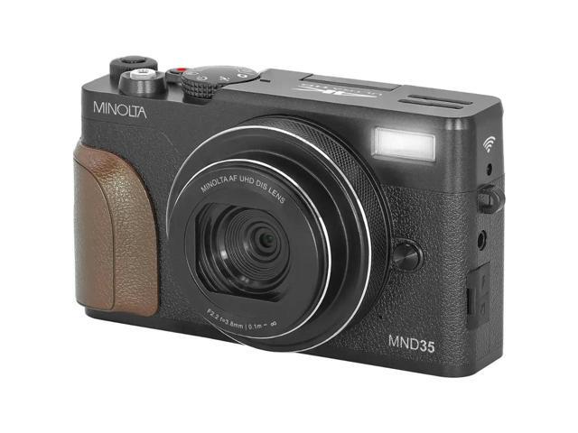 Minolta MND35 64MP 4K Ultra HD Wi-Fi Digital Camera, Black