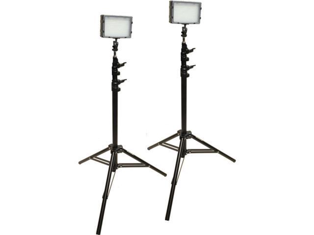 Bescor Field Pro FP-180K Bi-Colored Dual LED Studio Lighting Kit, Includes 2x FP-180 Bi-Color LED Light, 2x LS-180 Light Stand, 2x AC-12V2 Power...