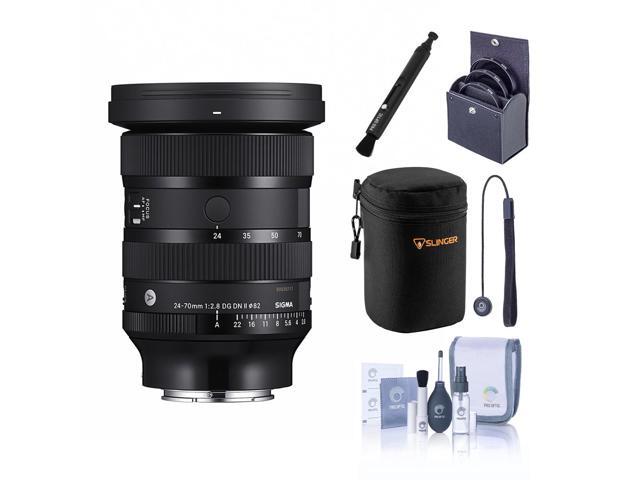 Sigma 24-70MM F2.8 DG DN II ART Lens for Sony E Bundle with Slinger Soft Lens Case Medium, 82mm Digital Essentials Filter Kit, Complete Optics Care.