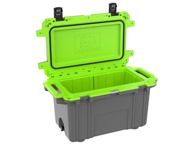 Pelican 70QT Elite Cooler, Hand Carry, Dark Gray/Green #70Q-1-DKGRYEGRN