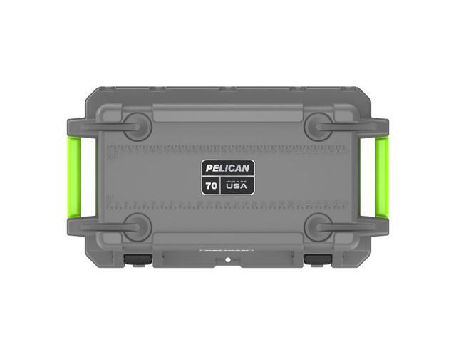 Pelican 70QT Elite Cooler, Hand Carry, Dark Gray/Green #70Q-1-DKGRYEGRN