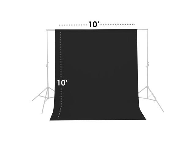 Glow Muslin Backdrop - 10x10' (Black)