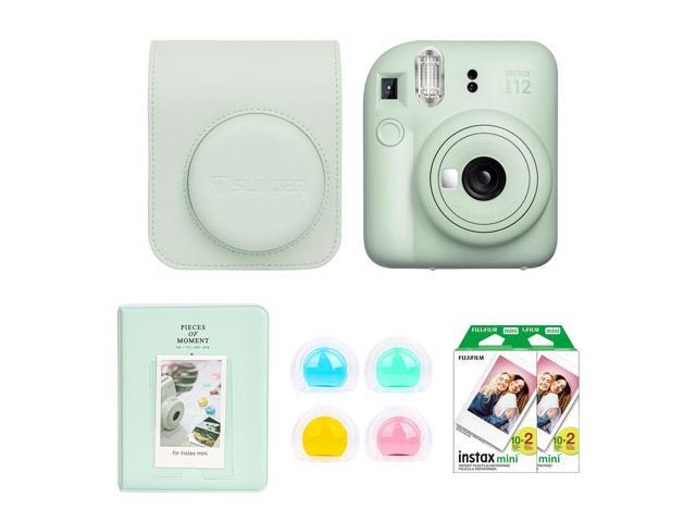 Fujifilm Fujifilm Instax Mini 12 Instant Film Camera, Mint Green Bundle with Instax Mini Custom Case, Accessory Kit and Daylight Film, 2x Twin Pack...