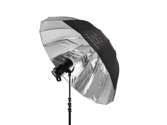 Glow Easy Lock Large Deep Silver Fiberglass Umbrella (51')
