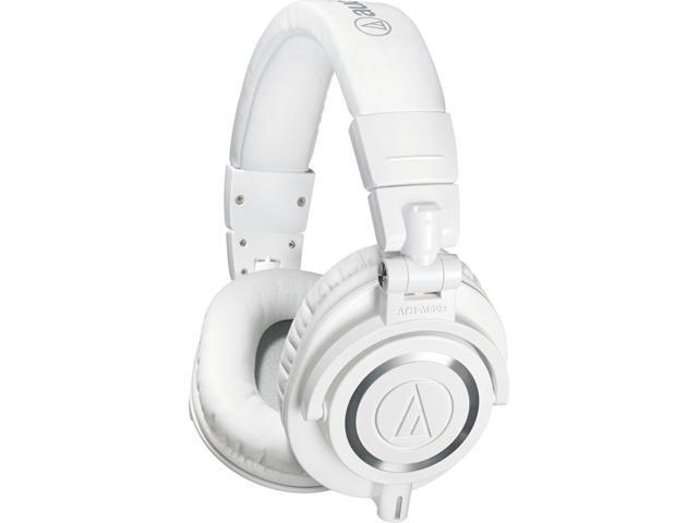 Audio-Technica ATH-M50x Closed-Back Over-Ear Professional Monitor Headphones, White, 3-Pack