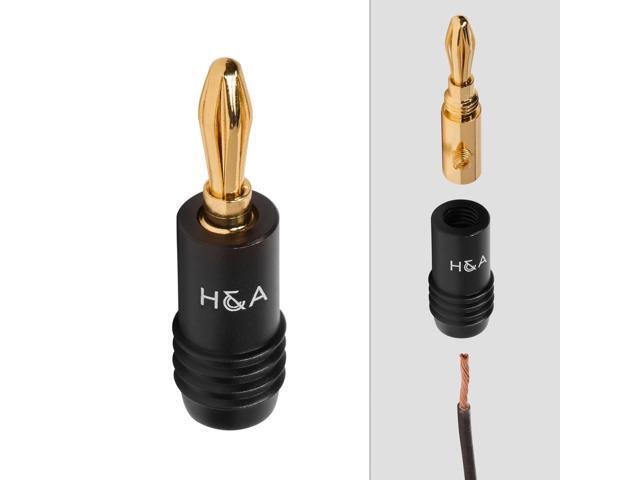 H & A Speaker Connector Banana Plugs, 6 Pair #HA-BP-6P