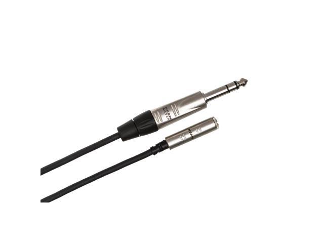 Hosa Technology 5' REAN 3.5mm TRS Female to 1/4' TRS Male Pro Headphones Cable