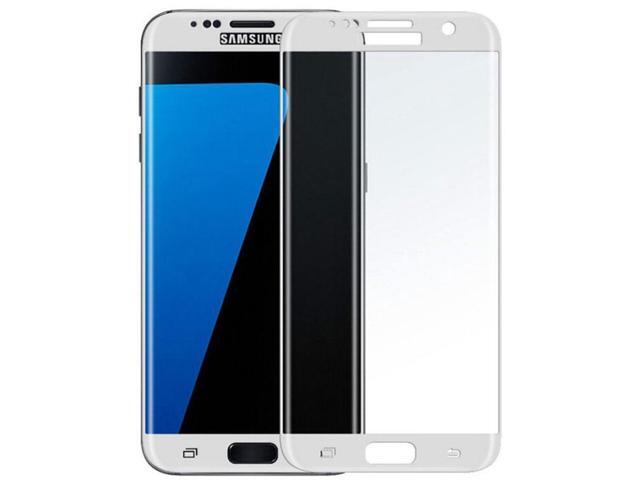 BlooPro Clear Premium Tempered Glass Screen Protector with White Rim for Samsung Galaxy S7 Edge Smartphone