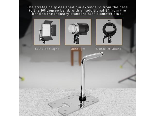 Flashpoint T-Slot Wall Plate with 90-Degree Baby Pin and VESA Mount