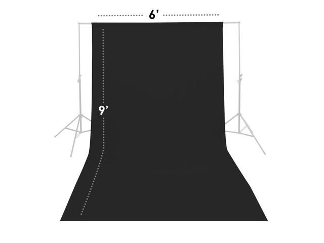 Glow Muslin Backdrop - 6 x 9' (Black)