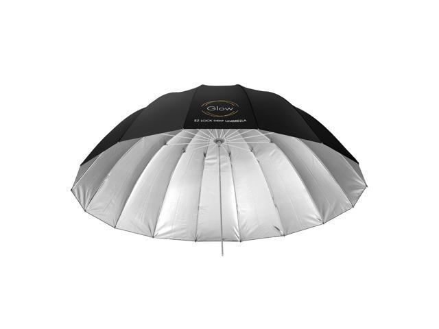 Glow Easy Lock Medium Deep Silver Fiberglass Umbrella (41')