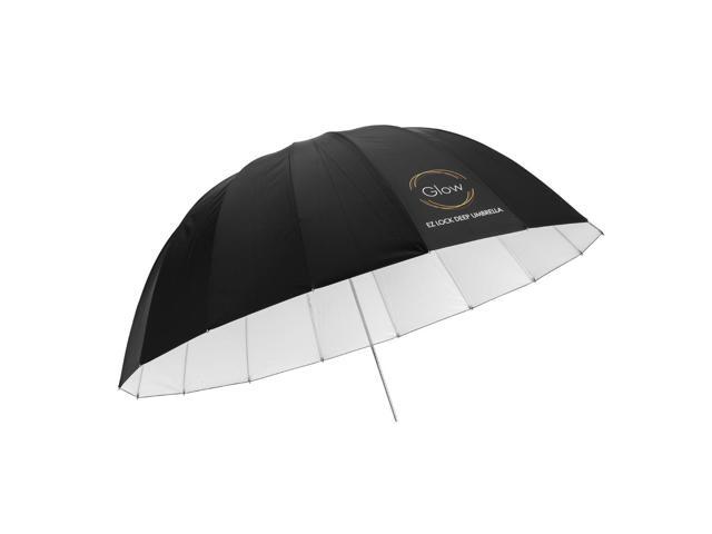 Glow Easy Lock Large Deep White Fiberglass Umbrella (51')