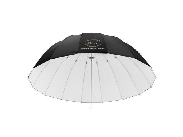 Glow Easy Lock Large Deep White Fiberglass Umbrella (51')