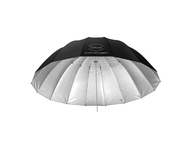 Glow Easy Lock X-Large Deep Silver Fiberglass Umbrella (65')