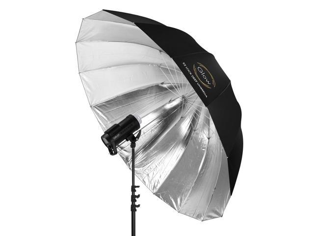 Glow Easy Lock X-Large Deep Silver Fiberglass Umbrella (65')