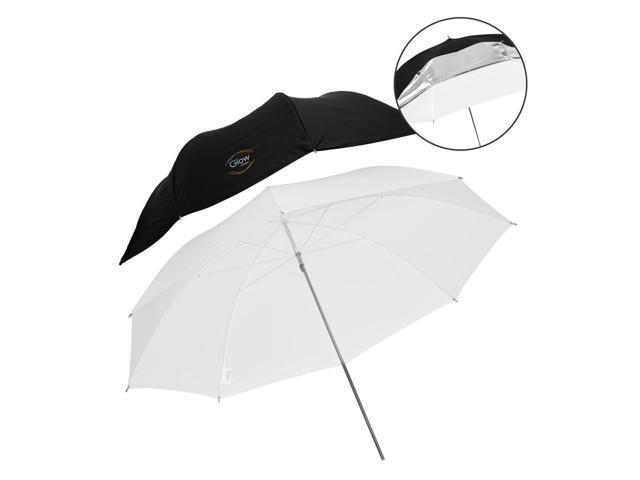 Glow 40' White Umbrella with Removable Silver/Black Layer