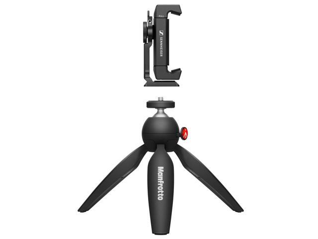 Sennheiser - Professional MKE 400 + Mobile Kit, Directional On-Camera Microphone with Smartphone Clamp & Manfrotto PIXI Mini Tripod - Black - image 11