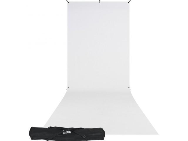 Westcott 5x12' X-Drop Wrinkle-Resistant Backdrop Kit, High-Key White Sweep