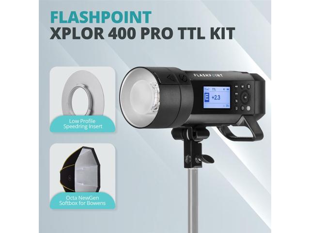 Flashpoint XPLOR 400 Pro Compact TTL R2 Monolight, Bundle with ParaSnap Octa 36 Softbox and Speedring