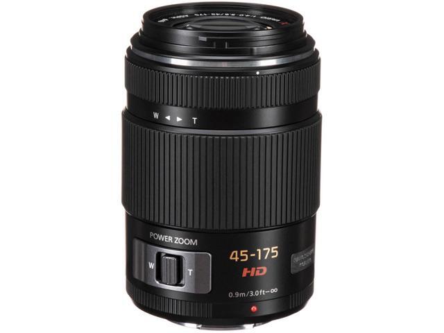 Panasonic LUMIX G X Vario PZ 45-175mm f/4.0-5.6 Aspherical Lens for Micro Four Thirds, Black, Bundle with 46mm Filter, Lens Cap Tether, Cleaning Kit