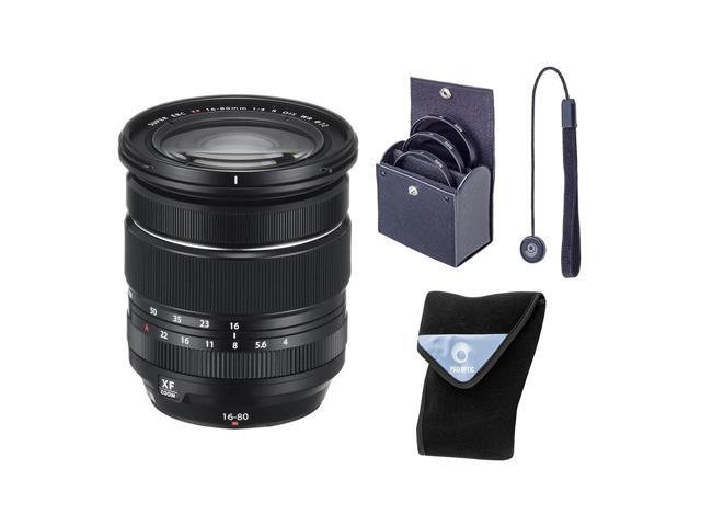 Fujifilm XF 16-80mm f/4.0 R OIS WR Lens, Bundle with 72mm Digital Essentials Filter Kit and 15x15' Lens Wrap
