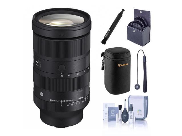 Sigma 28-105mm f/2.8 DG DN Art Lens for Sony E, Bundle with 82mm Filter Kit, Soft Lens Case, Lens Cap Tether and Cleaning Kit