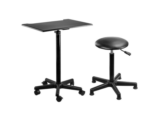 Flashpoint Photography Posing Table and Posing Stool Kit for Home, Studio & On-Location Use, Easy Height Adjustment for Table 28-48' & for Stool...