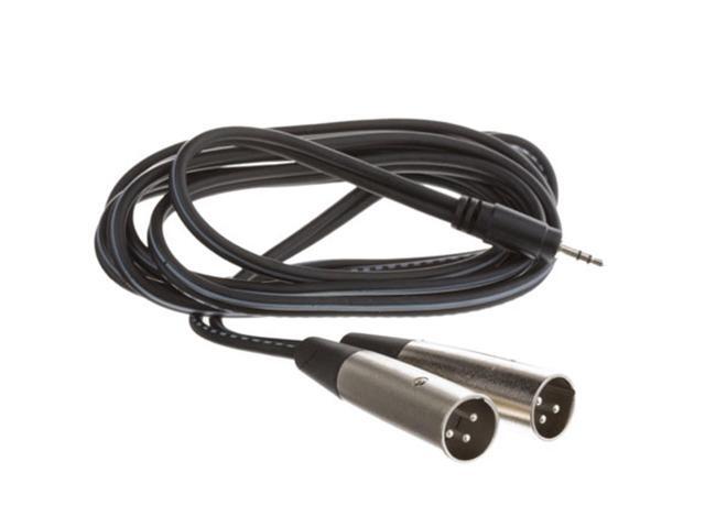 Y-Cable 1/8 (M) to Dual XLR (M) Stereo 6.6 Ft 1/8 to XLR Cable