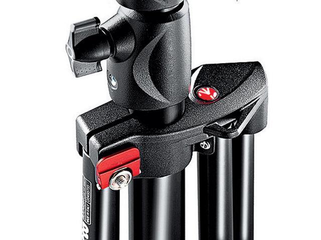 Manfrotto 1005BAC 107' Air Cushioned Aluminum Ranker Light Stand with 3-Sections & 2 Risers, Black
