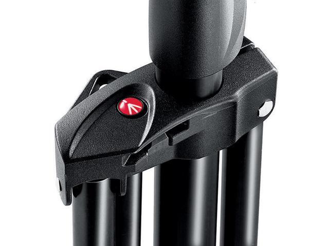 Manfrotto 1005BAC 107' Air Cushioned Aluminum Ranker Light Stand with 3-Sections & 2 Risers, Black