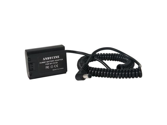 AndyCine DC Power Cable to NP-FZ100 Dummy Battery Adapter for Sony Alpha A7III, A7RIII and A9