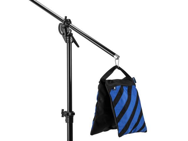Flashpoint Empty Saddle Sandbag, Water-Resistant Cordura Nylon - (27 lb Capacity, Blue & Black Stripes)