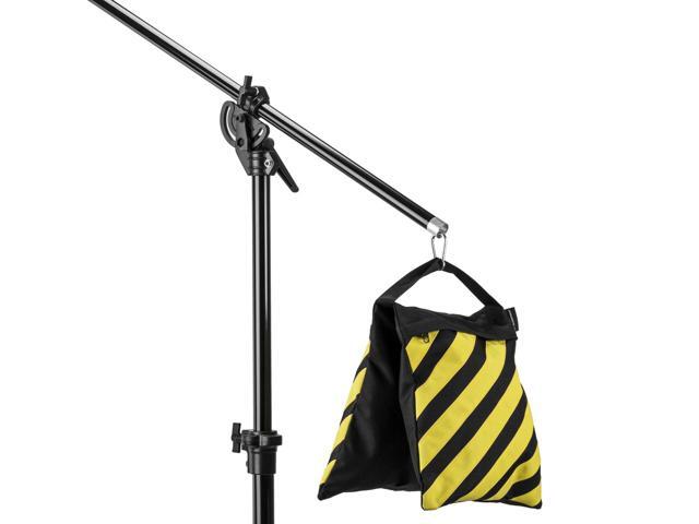 Flashpoint Empty Saddle Sandbag, Water-Resistant Cordura Nylon - (27 lb Capacity, Yellow & Black Stripes)