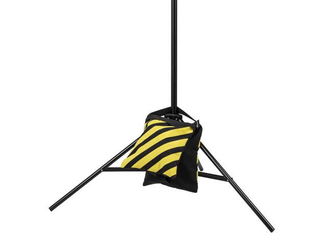 Flashpoint Empty Saddle Sandbag, Water-Resistant Cordura Nylon - (27 lb Capacity, Yellow & Black Stripes)