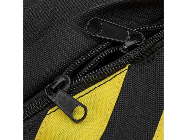 Flashpoint Empty Saddle Sandbag, Water-Resistant Cordura Nylon - (27 lb Capacity, Yellow & Black Stripes)
