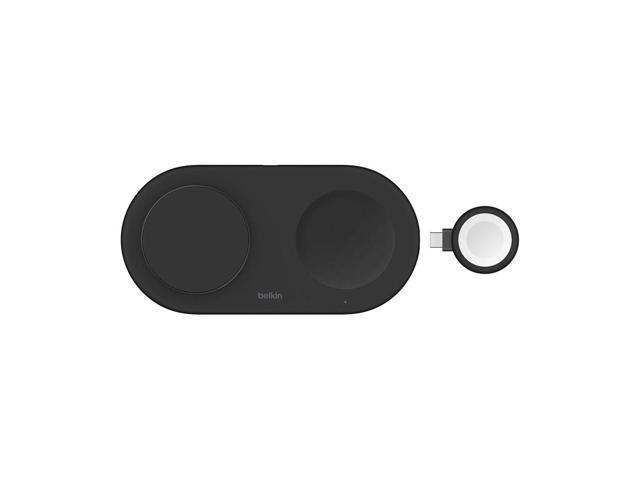 Belkin boostcharge pro 15w 3-in-1 magnetic qi2 charging pad with usb-c apple watch charger, black