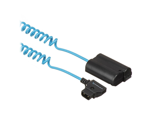 Kondor Blue D-Tap to EN-EL15 Coiled Dummy Battery Cable for Nikon Z
