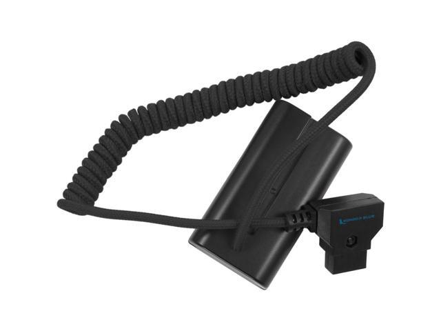 Kondor Blue D-Tap to NPF Coiled Dummy Battery Cable for Sony L-Series, Raven Black
