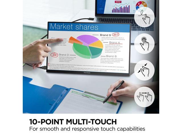 ViewSonic - TD1656-2K 16” IPS LCD WQXGA Touchscreen Portable Monitor (USB-C) - Black - image 11