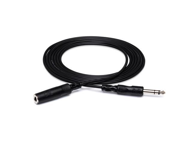 Hosa 2x Stereo 1/4' Female Phone to 1/4' Male Phone TRS Headphone Cable, 25'