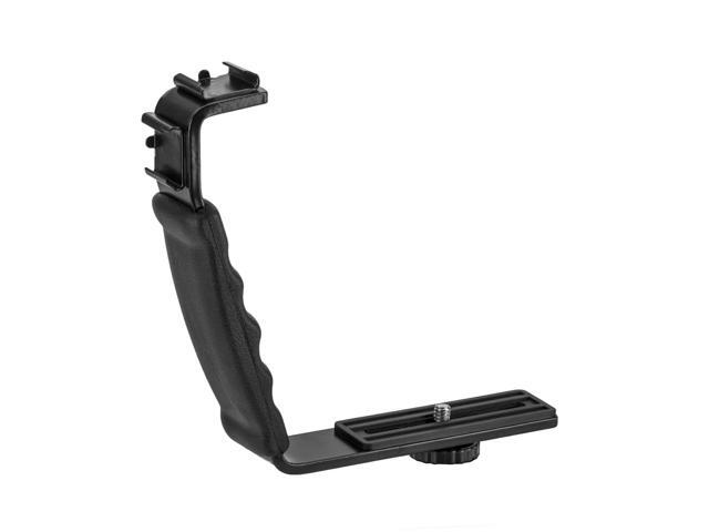 Adorama Heavy Duty L-bracket with 2 Standard Flash Shoe and Microphone
