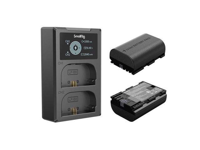 SmallRig 2x LP-E6NH 14.69Wh 7.2V 2040mAh Camera Battery and Dual Charger Kit