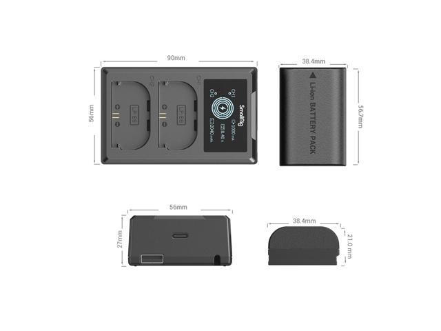 SmallRig 2x LP-E6NH 14.69Wh 7.2V 2040mAh Camera Battery and Dual Charger Kit