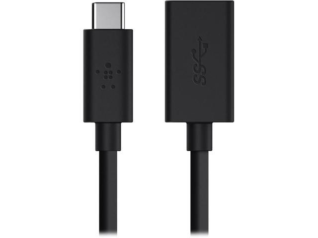 Belkin - USB-C to USB 3.0 Adapter with Charging and 10Gbps Data Transfer, Compatible with Apple and Chromebook Devices 5-Inch - Black - image 11